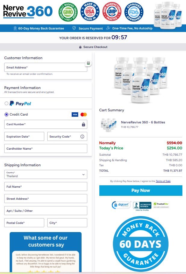 Nerve Revive 360 Official Website Secure Order Page